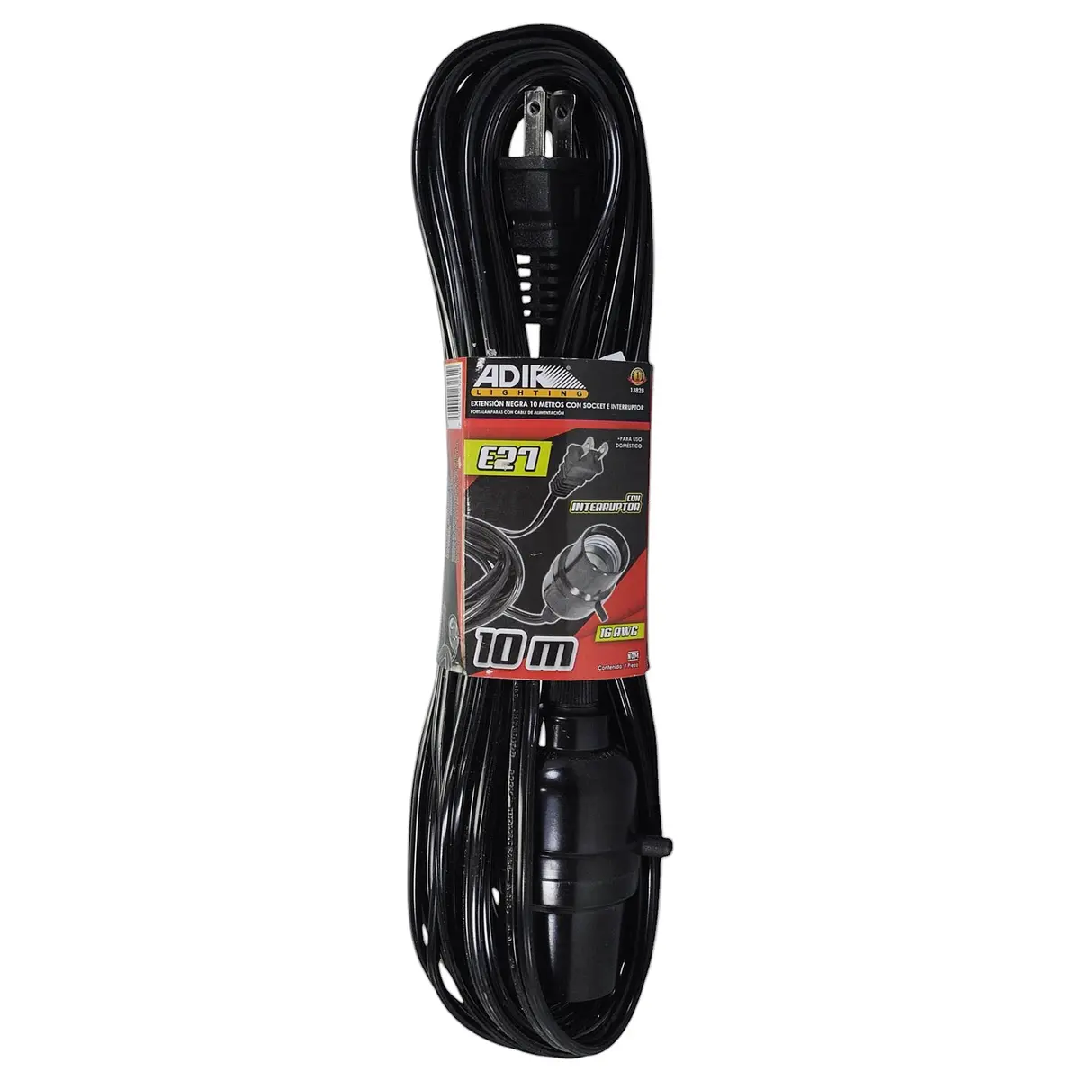 Extensión Adir Con Soquet Y Apagador 10 Mts - La Nueva Eléctrica 1