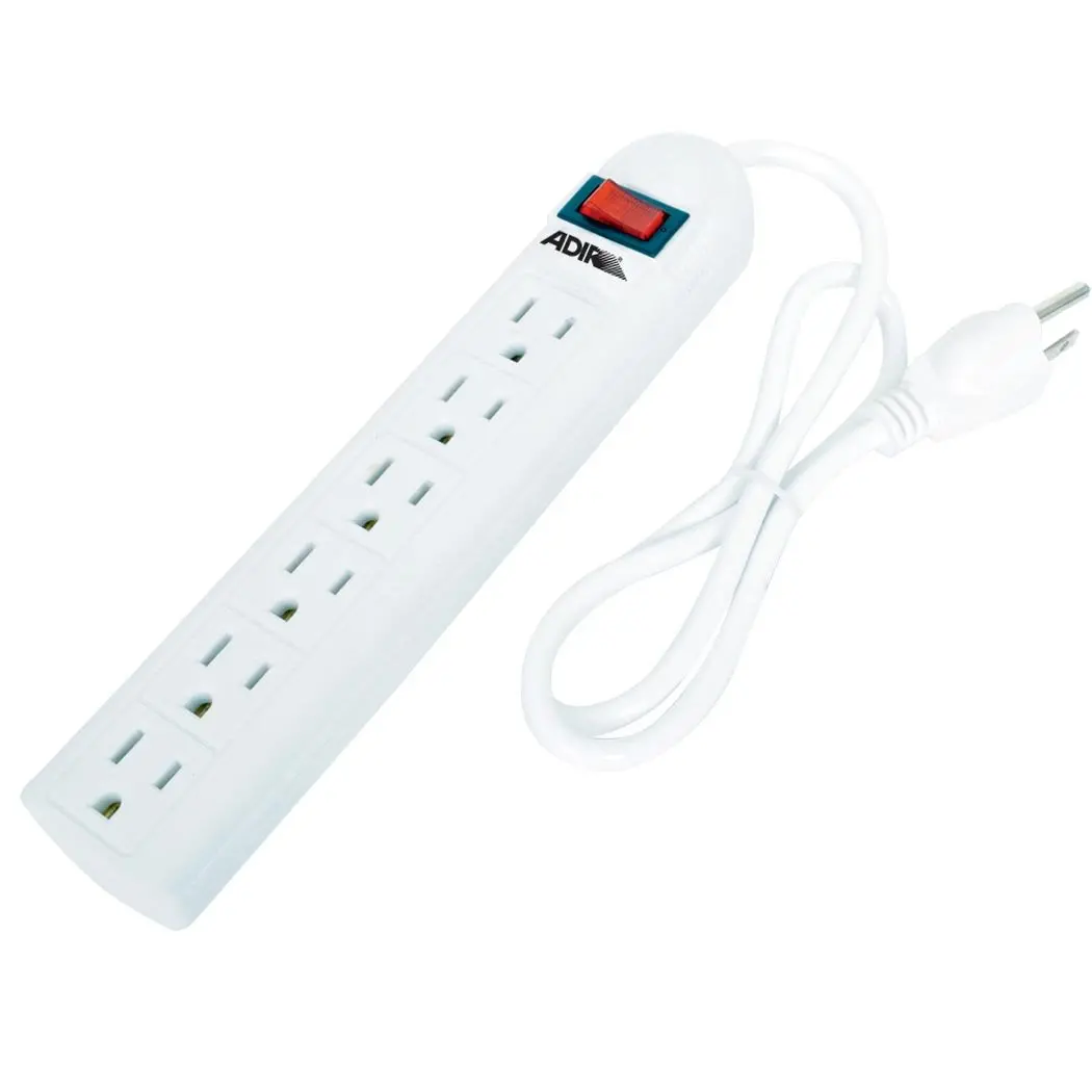 Multicontacto Adir 6 Contactos Uso Rudo - La Nueva Eléctrica 1
