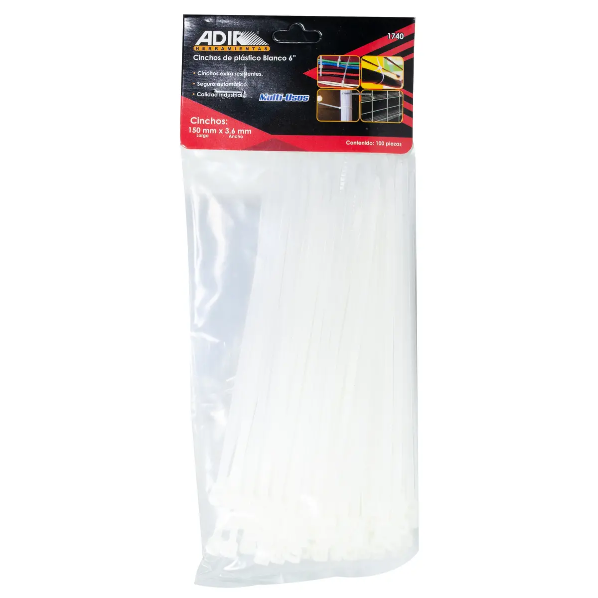 Cincho Adir Blanco 6 C/100 Piezas - La Nueva Eléctrica 2