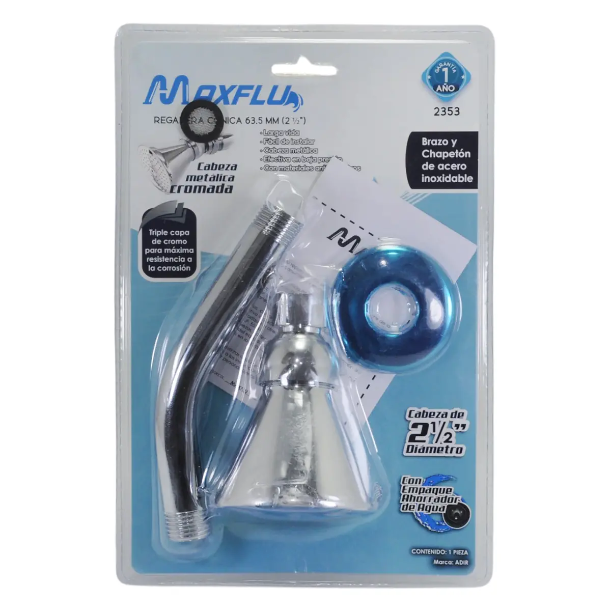 Regadera Adir Cónica 2½" - La Nueva Eléctrica 1