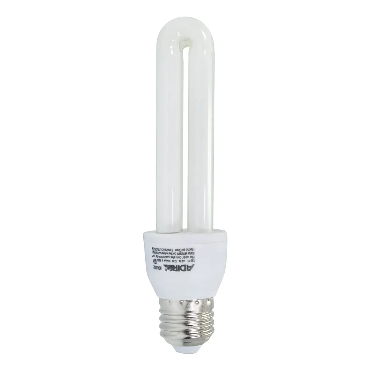 Foco Adir Ahorrador 2U E27 13 Watts.B.Frio - La Nueva Eléctrica 1