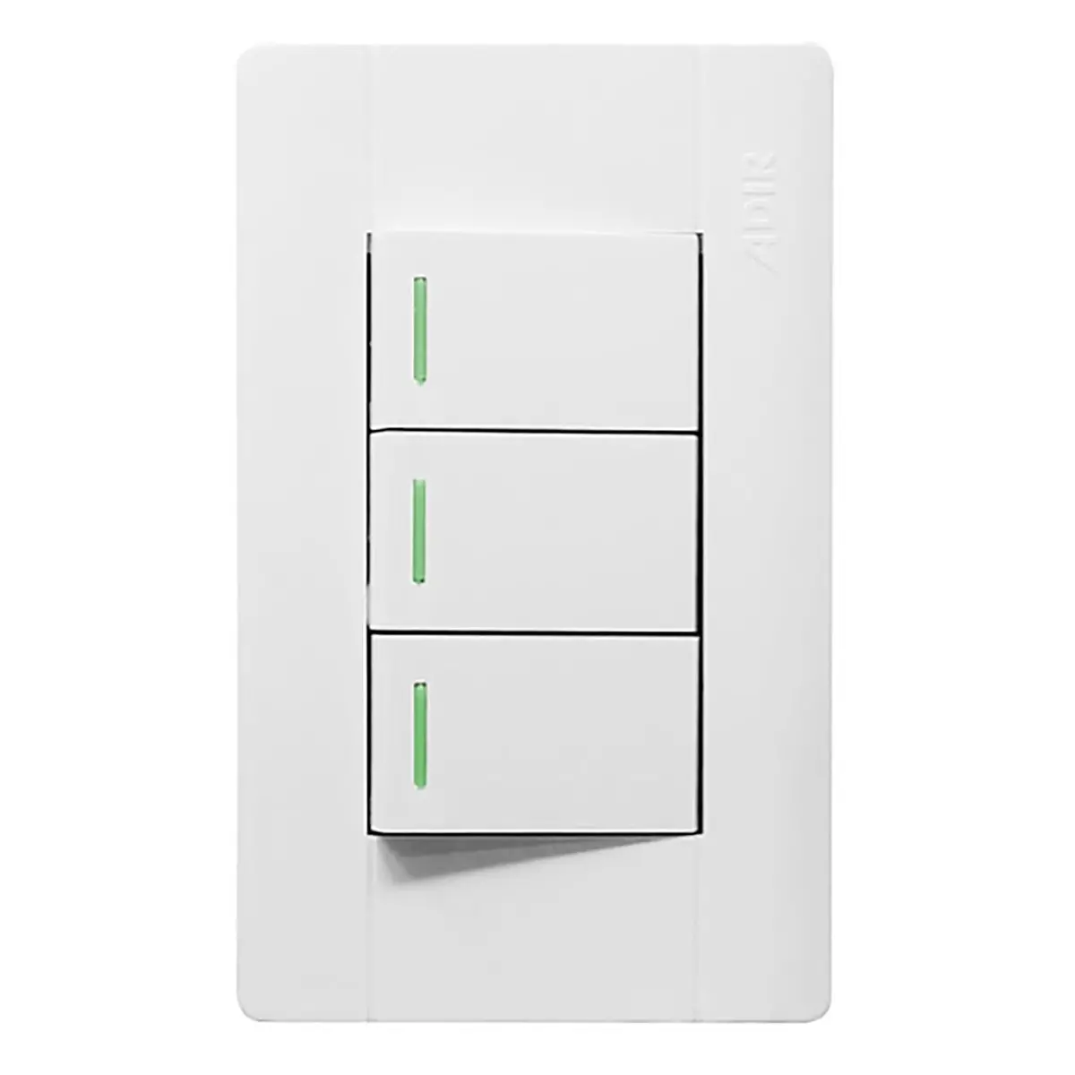 Placa Adir Toscana 3 Apagadores Sencillos - La Nueva Eléctrica 1