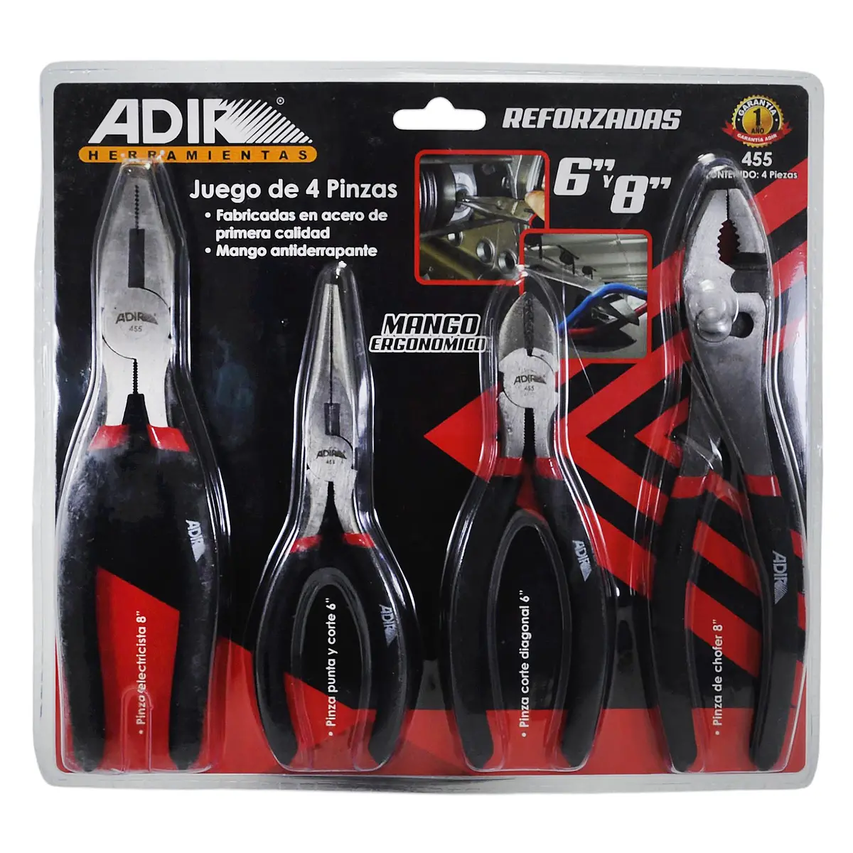 Pinzas Adir 4Pz De 6" Y 8" - La Nueva Eléctrica 1