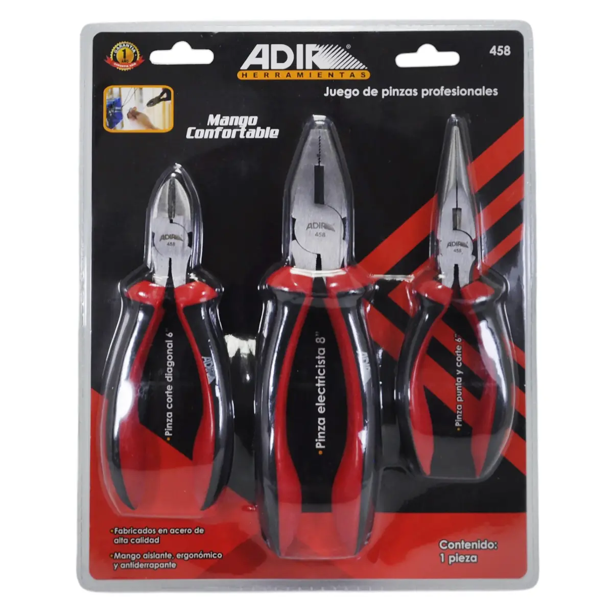 Pinzas Adir 3Pz Profesionales - La Nueva Eléctrica 1
