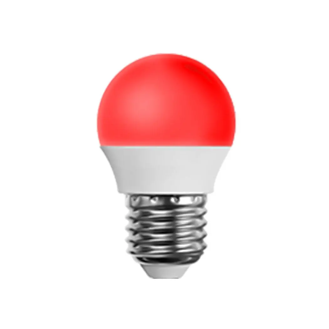 Foco Adir Bulbo G45 1W Rojo - La Nueva Eléctrica 1