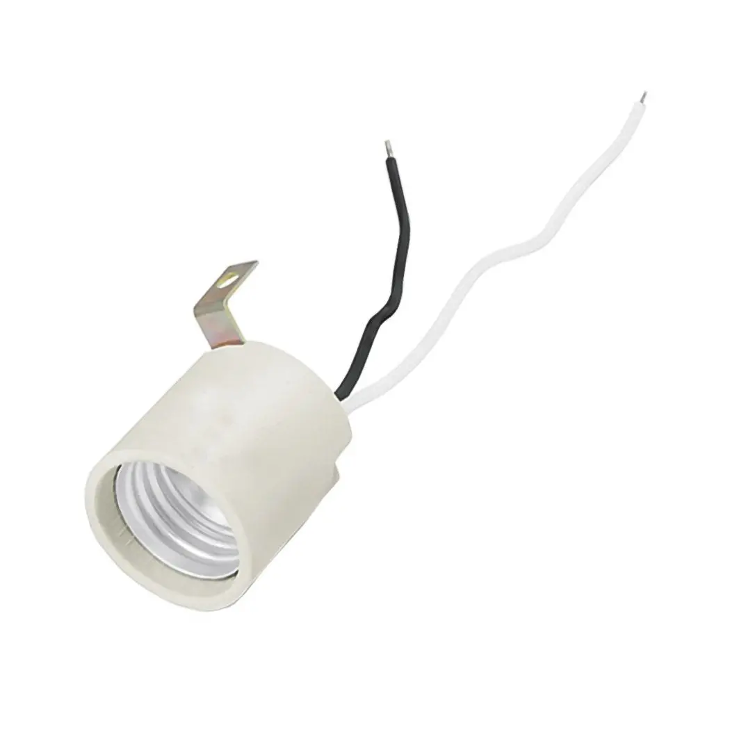Soquet Adir Porcelana Escuadra Con Cables - La Nueva Eléctrica 1
