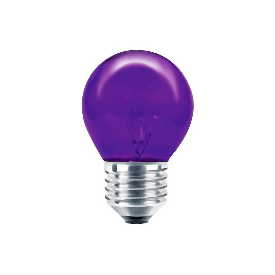 Foco Adir Bola 7 Watts Violeta Incandescente - La Nueva Eléctrica 1