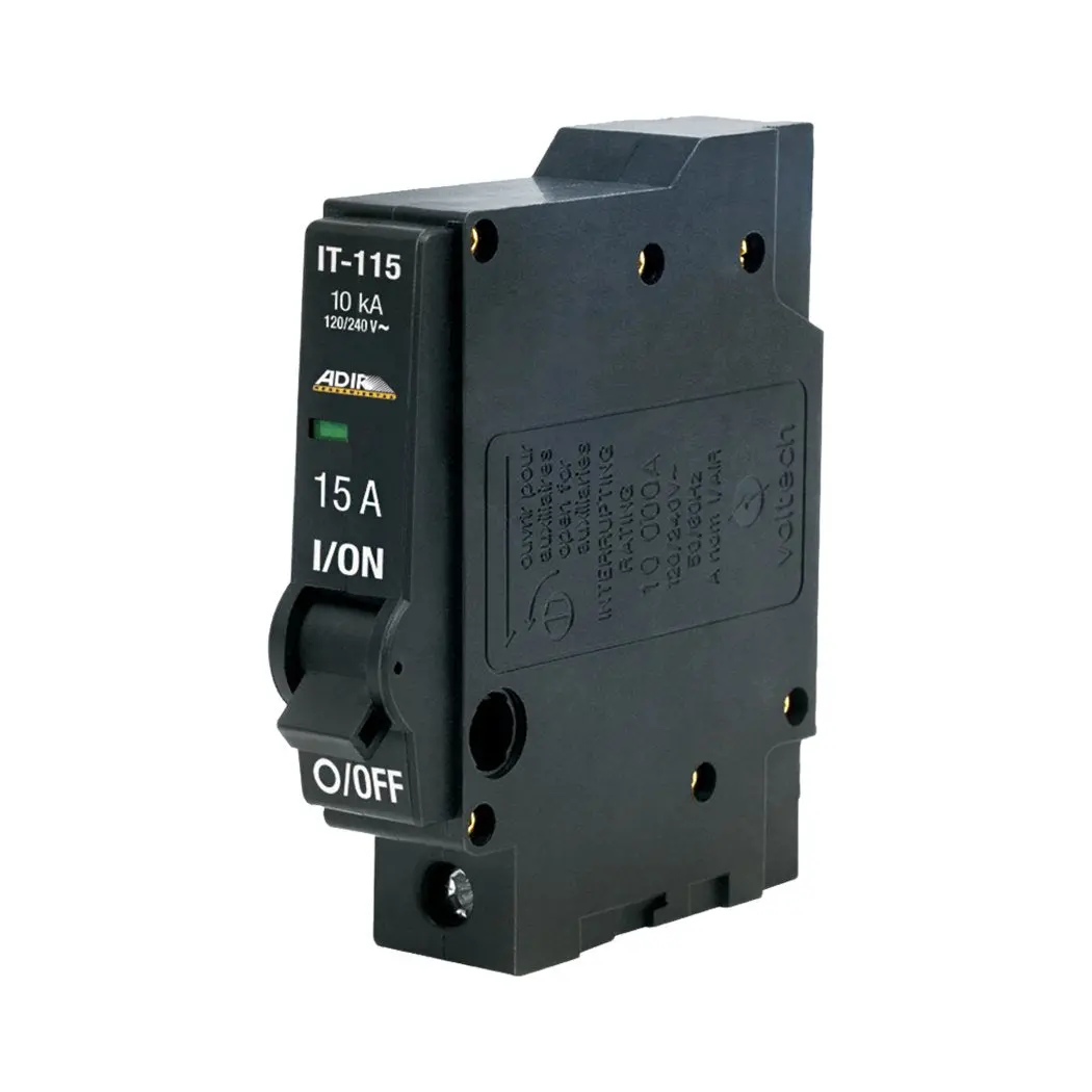 Pastilla Adir Termomagnética 15 Amp Negra - La Nueva Eléctrica 1