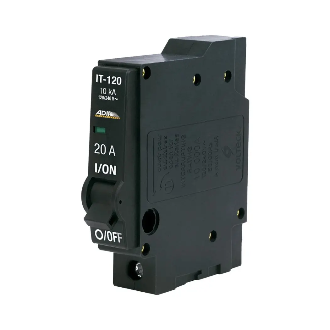 Pastilla Adir Termomagnética 20 Amp Negra - La Nueva Eléctrica 1