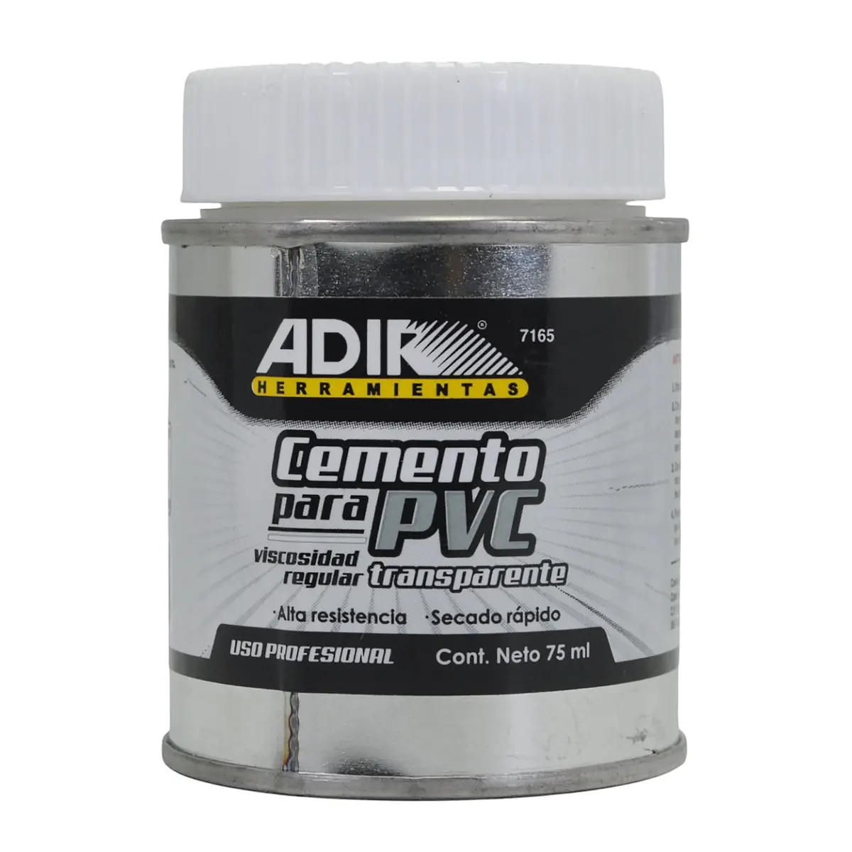 Cemento Adir P/Pvc Transparente Lata 75 Ml Secado Rapido 1