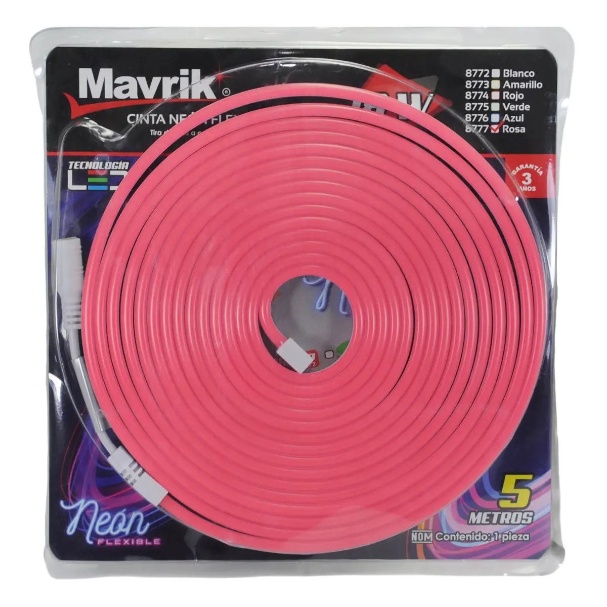 Manguera Adir Led Neon 6W 5 Mts Rosa - La Nueva Eléctrica 1