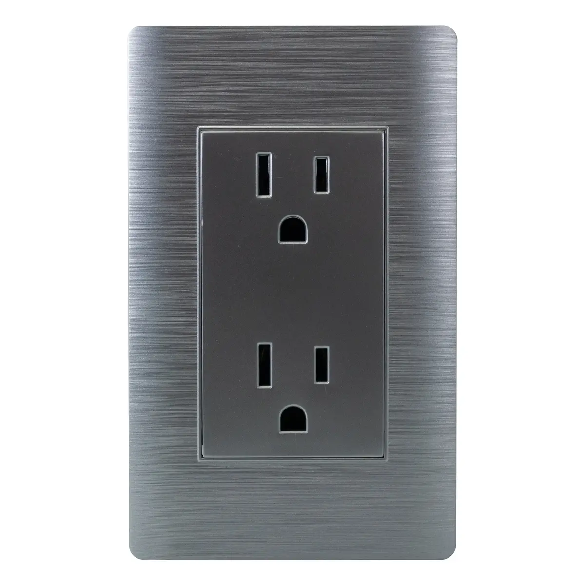 Placa Huh Aluminio Contacto Duplex - La Nueva Eléctrica 1