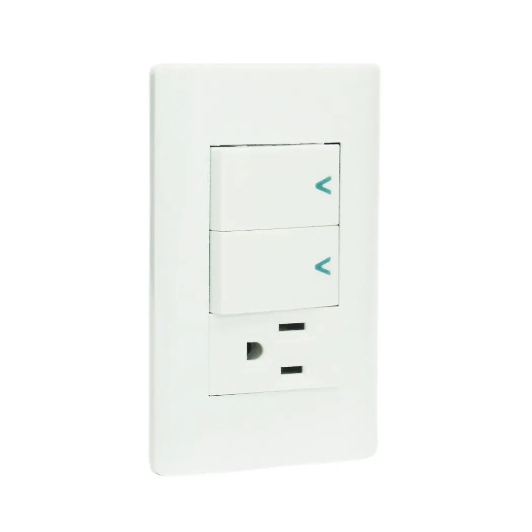 Placa Lucek Con 2 Apagadores Y 1 Contacto Blanco - La Nueva Eléctrica 1