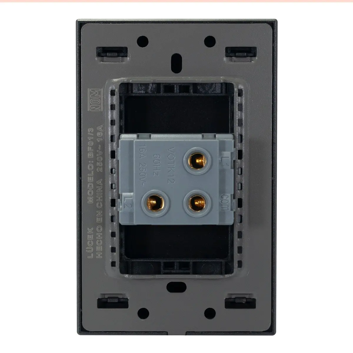 Placa Lucek Flat 1 Apagador Escalera Plata - La Nueva Eléctrica 2
