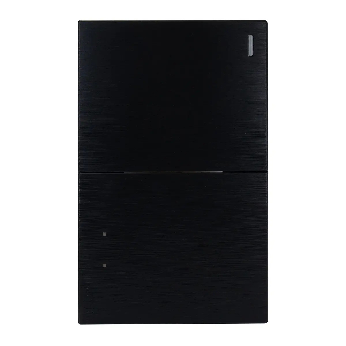 Placa Lucek Flat 1 Apagador Sencillo Y 1 Apagador Escalera Negra - La Nueva Eléctrica 1