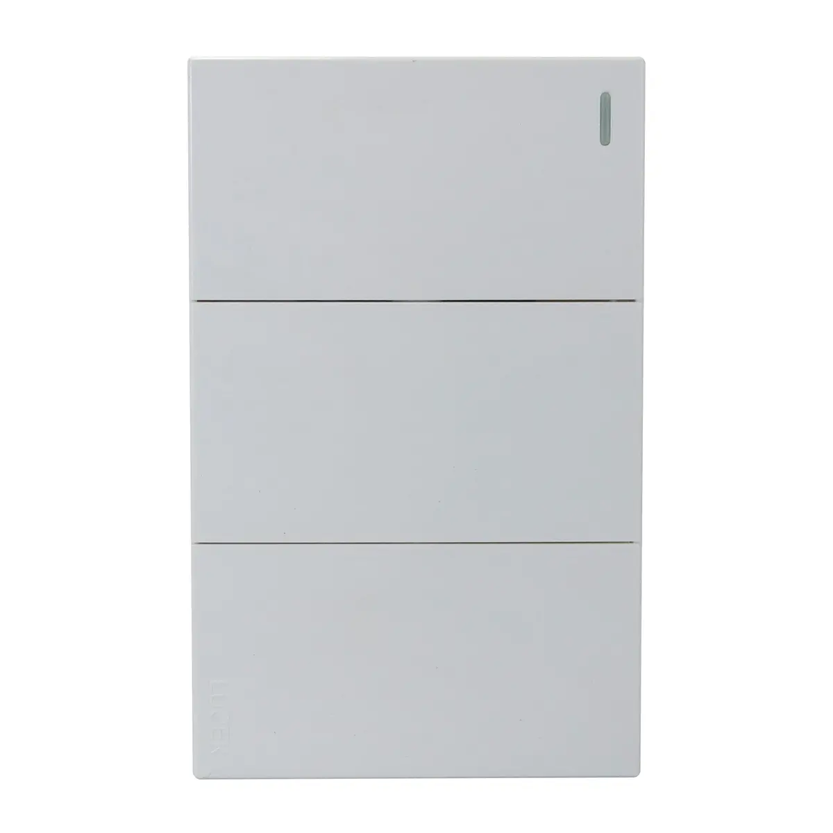 Placa Lucek Flat 3 Apagadores Sencillos Blanca - La Nueva Eléctrica 1