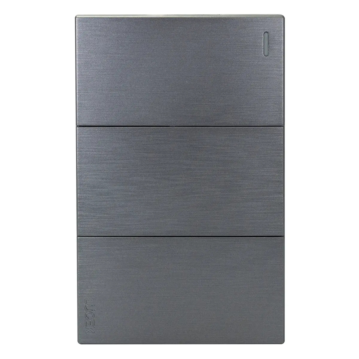 Placa Lucek Flat 3 Apagadores Sencillos Plata - La Nueva Eléctrica 1