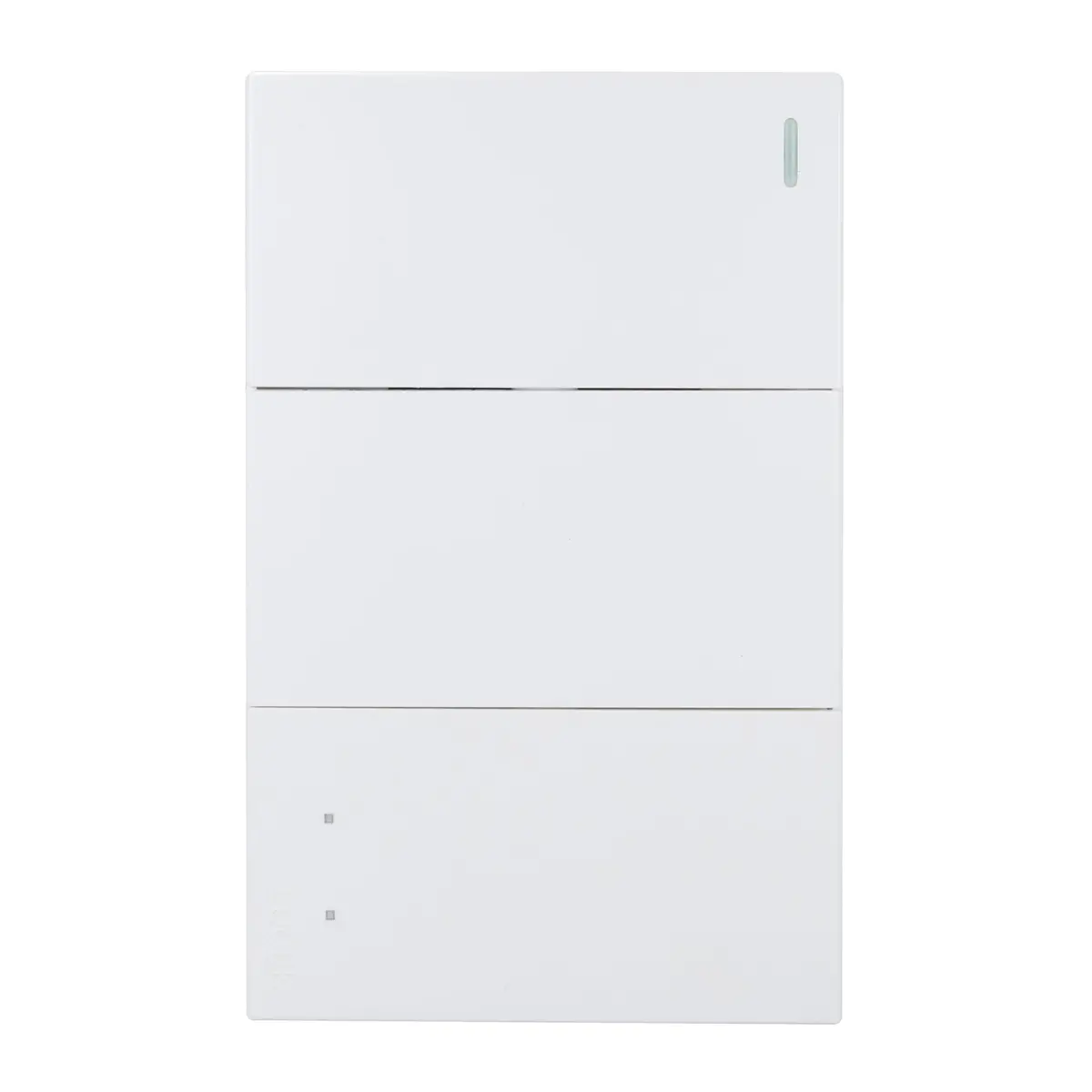 Placa Lucek Flat 2 Apagadores Sencillos Y 1 Apagador Escalera Blanca - La Nueva Eléctrica 1