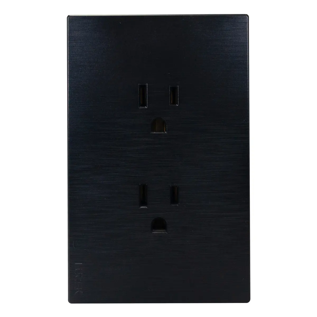 Placa Lucek Flat Duplex Negra - La Nueva Eléctrica 1