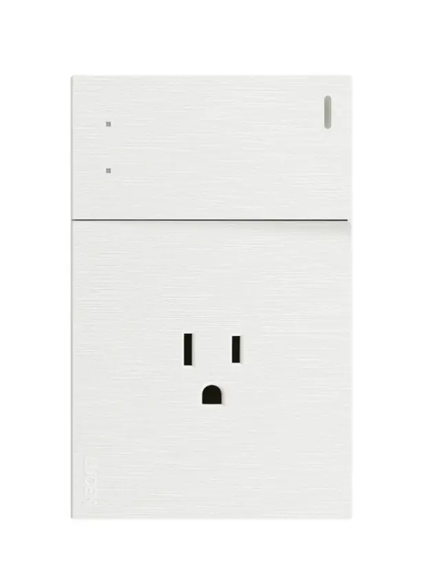 Placa Lucek Flat 1 Apagador Escalera 1 Contacto Blanca - La Nueva Eléctrica 1