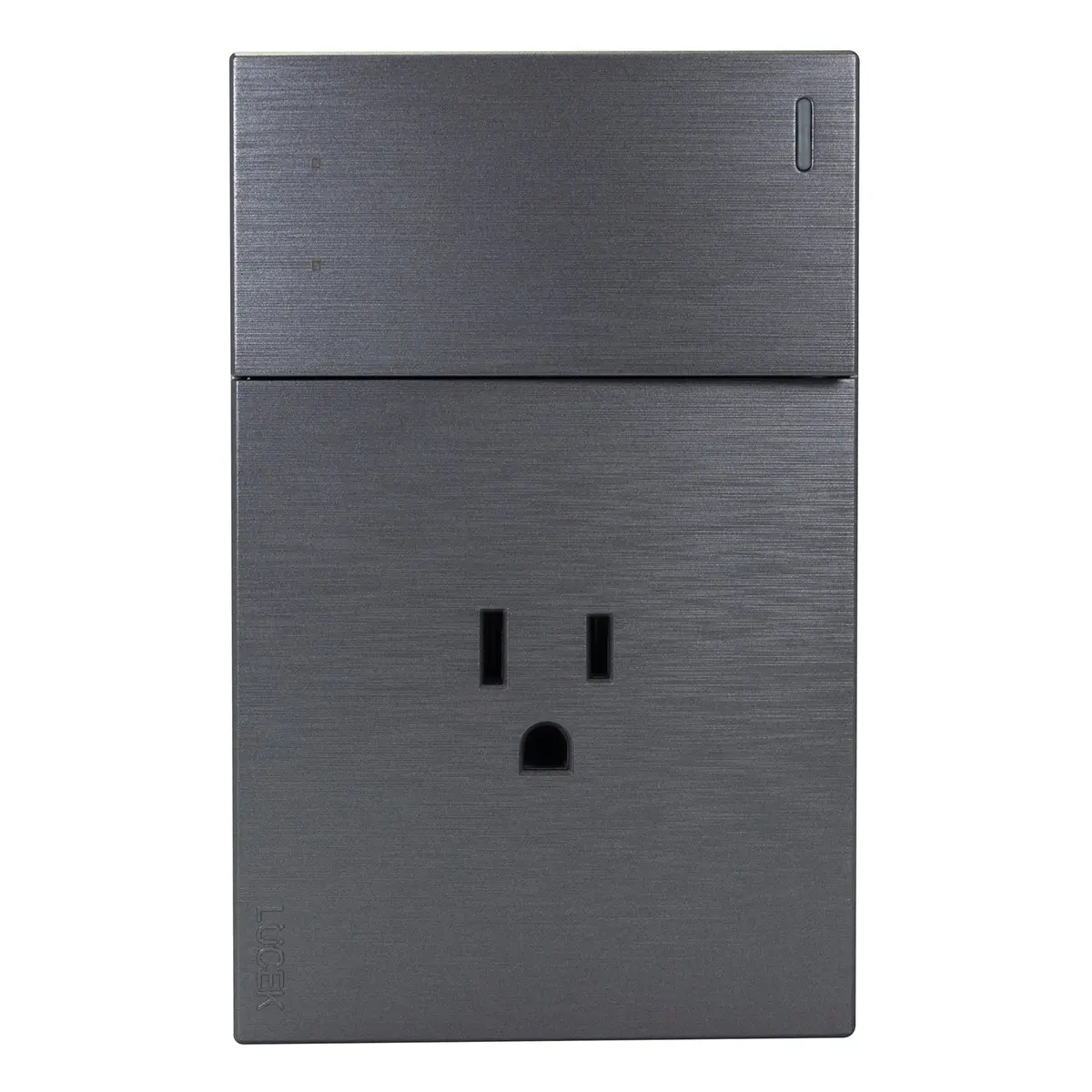 Placa Lucek Flat 1 Apagador Escalera 1 Contacto Plata - La Nueva Eléctrica 1