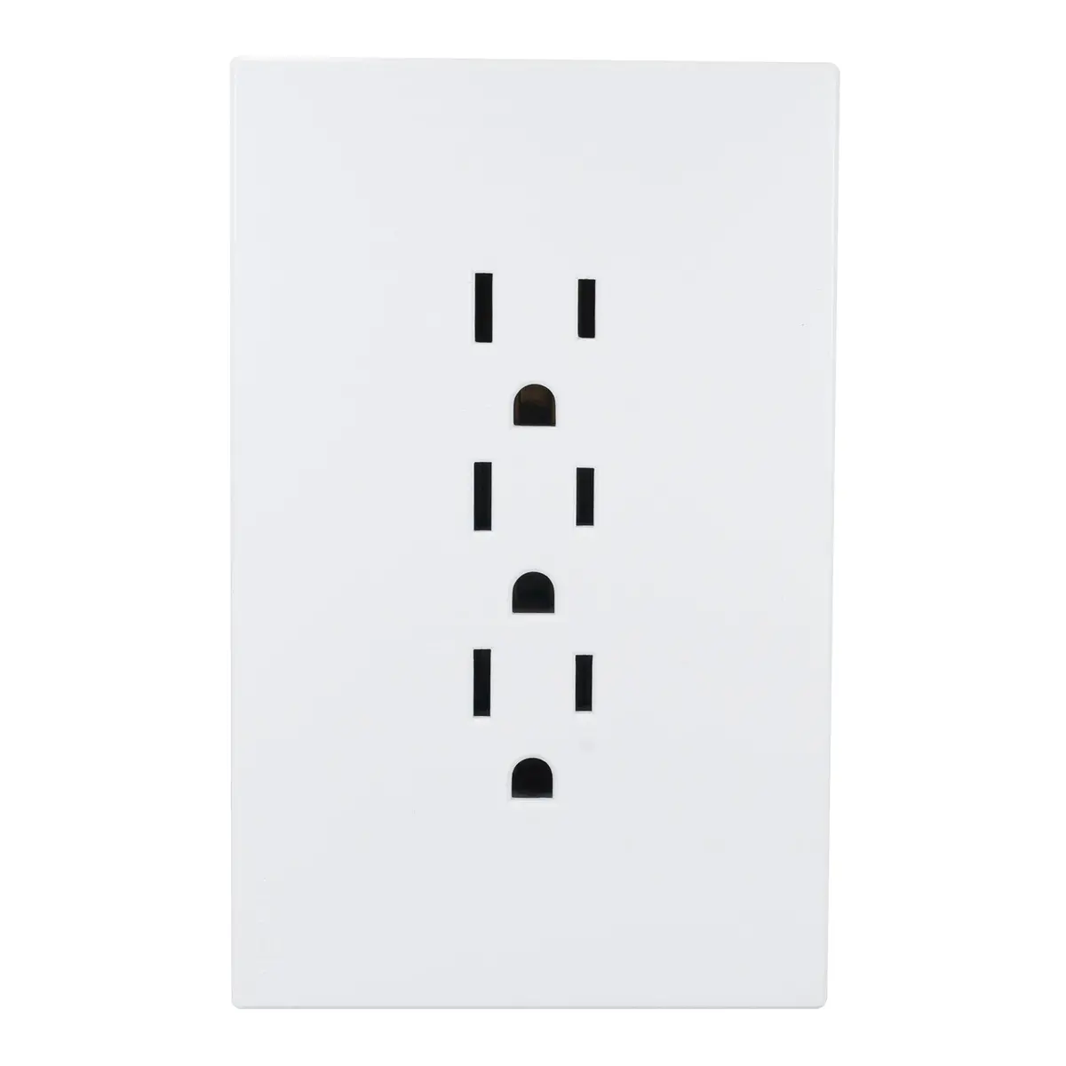 Placa Lucek Flat 3 Contactos Blanca - La Nueva Eléctrica 1