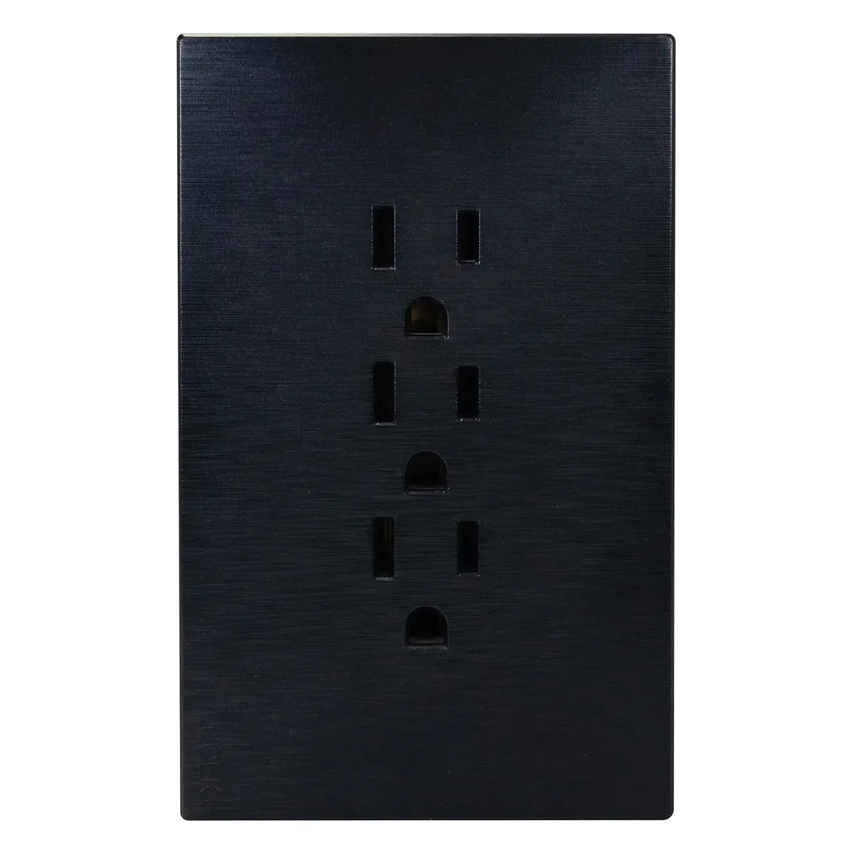 Placa Lucek Flat 3 Contactos Negra - La Nueva Eléctrica 1