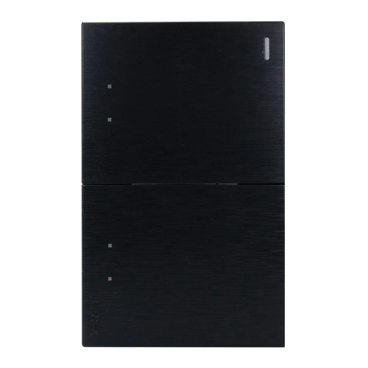 Placa Lucek Flat 2 Apagadores Escalera Negra - La Nueva Eléctrica 1