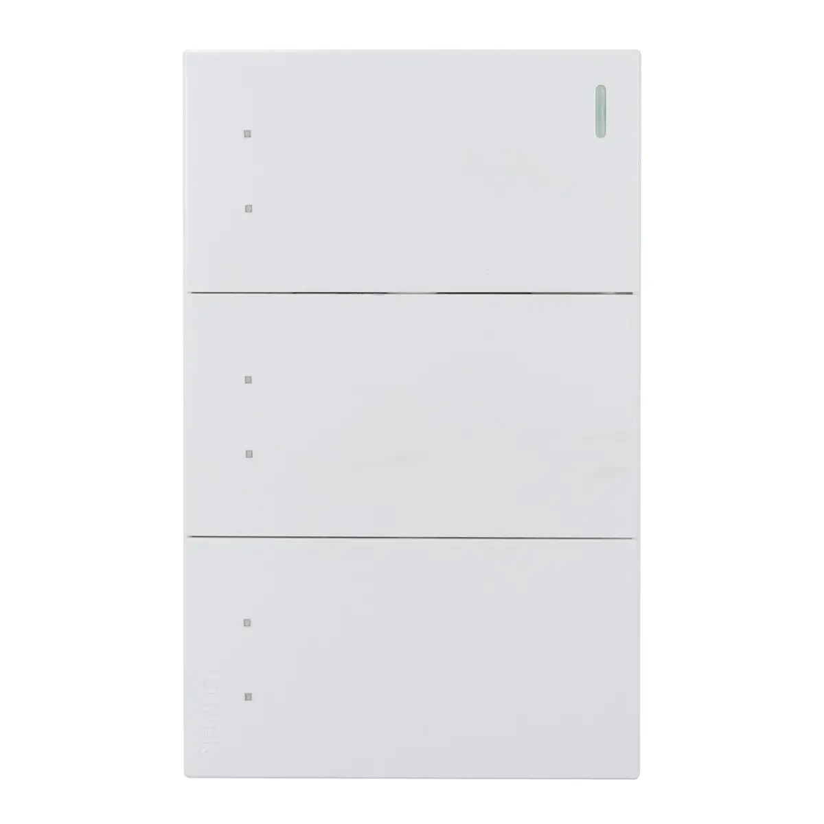 Placa Lucek Flat 3 Apagadores Escalera Blanca - La Nueva Eléctrica 1