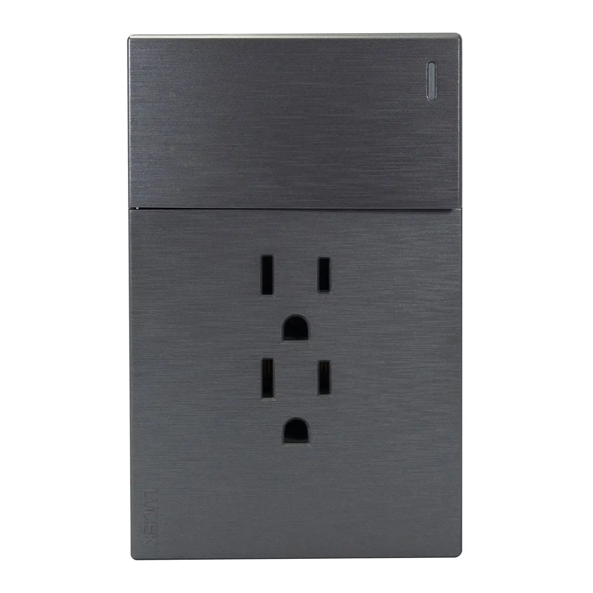 Placa Lucek Flat 1 Apagador Escalera 2 Contactos Plata - La Nueva Eléctrica 1