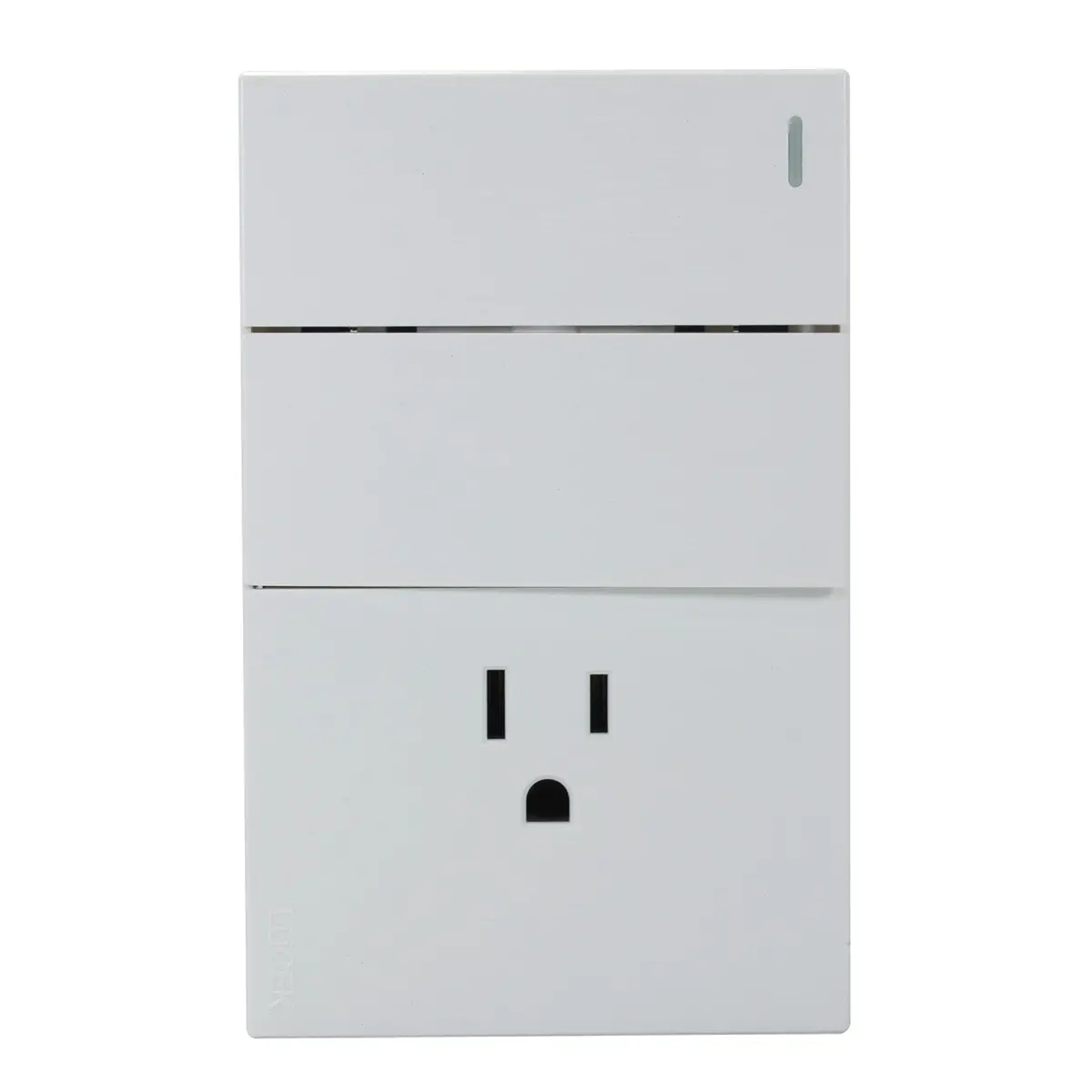 Placa Lucek Flat 2 Apagadores Sencillos 1 Contacto Blanca - La Nueva Eléctrica 1