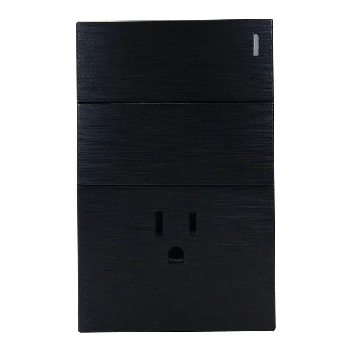 Placa Lucek Flat 2 Apagadores Sencillos 1 Contacto Negra - La Nueva Eléctrica 1