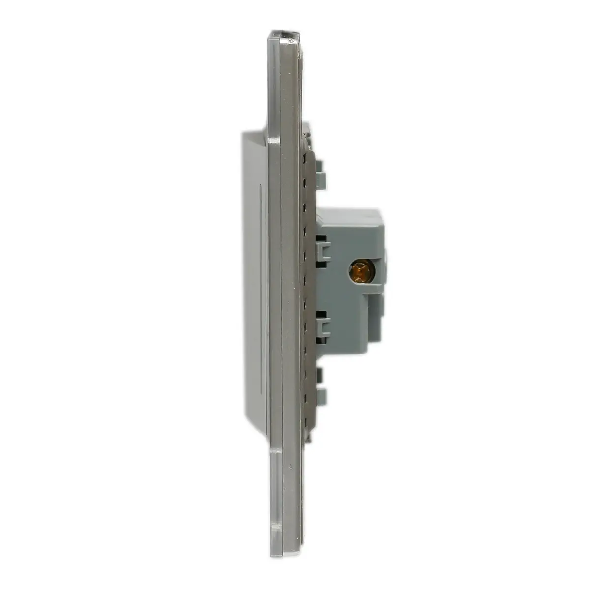 Placa Lucek 1 Apagador Escalera Cristal Espejo Plata - La Nueva Eléctrica 2