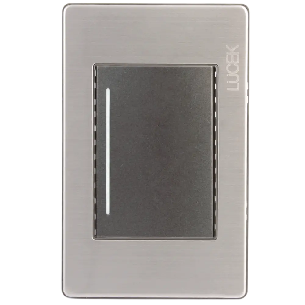 Placa Lucek Metal 1 Apagador Escalera Anonizado - La Nueva Eléctrica 1