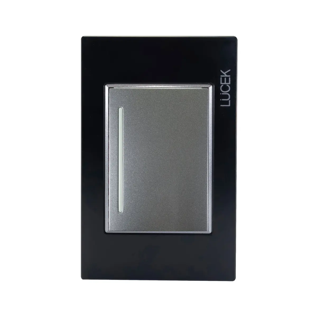Placa Lucek Colors Apagador Sencillo Negro - La Nueva Eléctrica 1