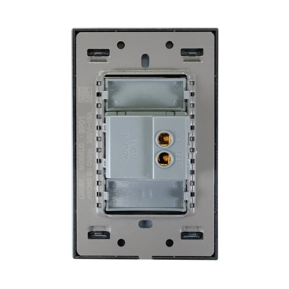 Placa Lucek Colors Apagador Sencillo Negro - La Nueva Eléctrica 2