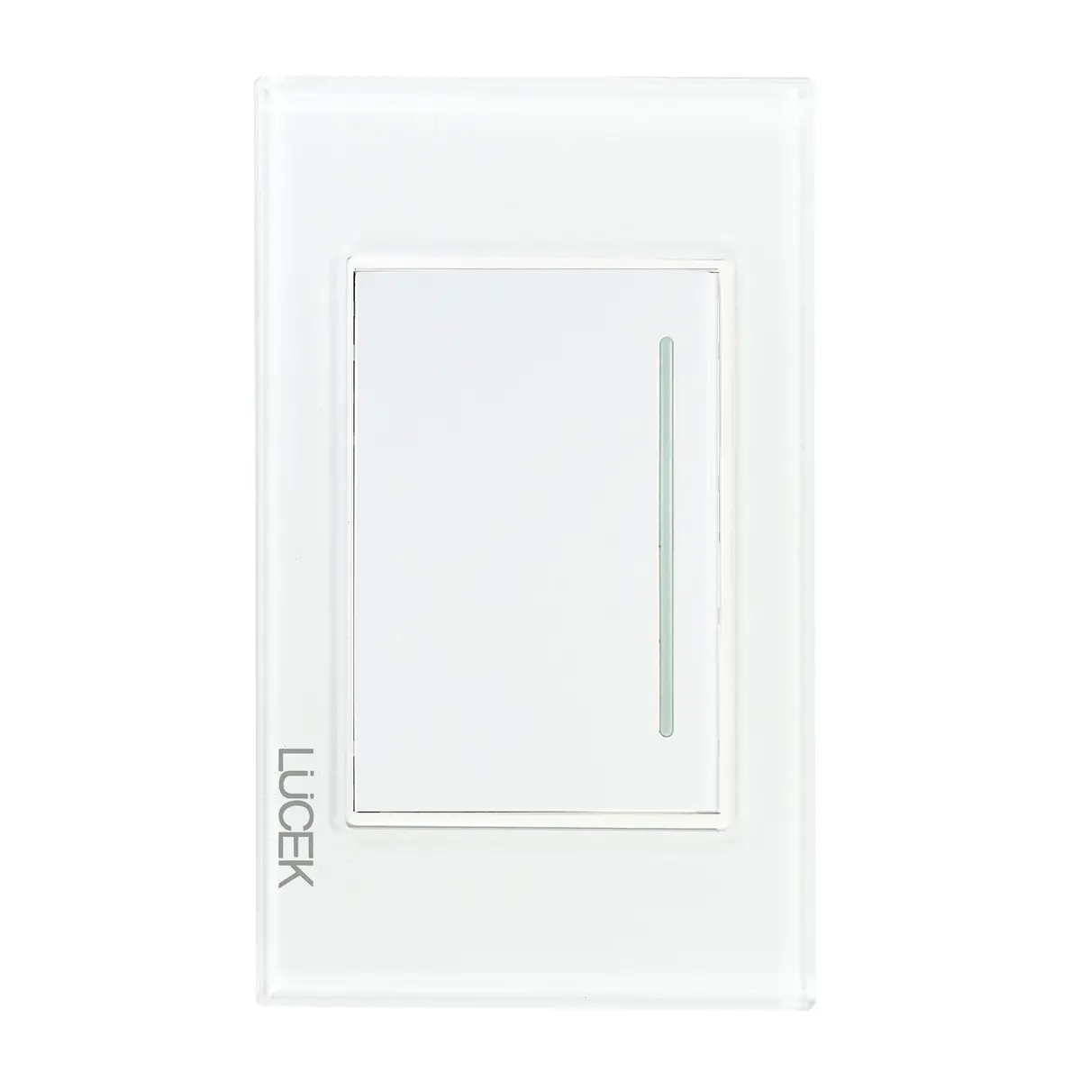 Placa Lucek Crystal Apagador Escalera Blanco/Blanco - La Nueva Eléctrica 1