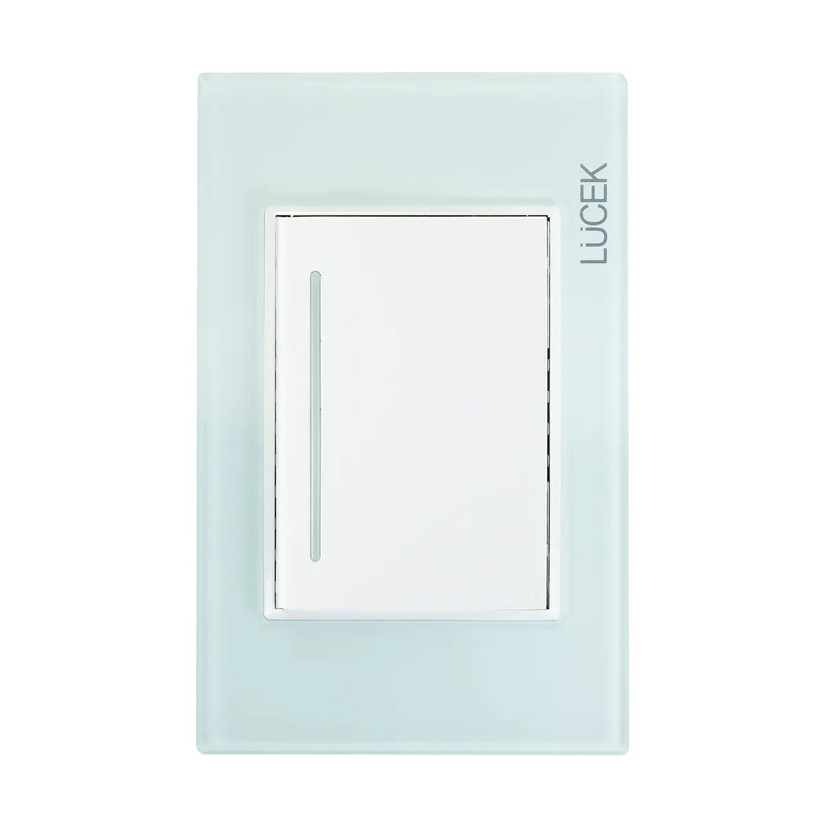 Placa Lucek Crystal Apagador Escalera Crystal/Blanco - La Nueva Eléctrica 1