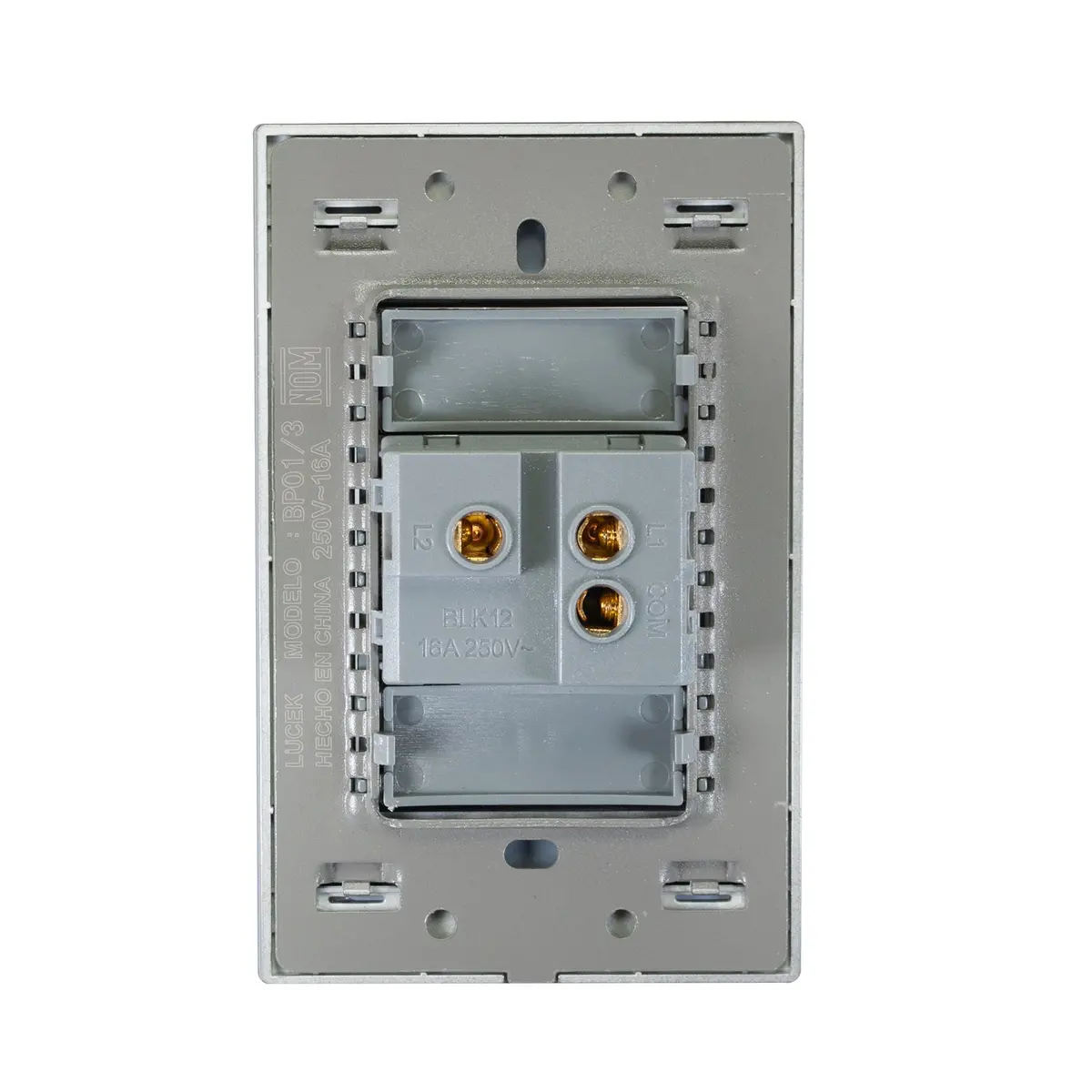 Placa Lucek 1 Apagador De Escalera De 3 Módulos Cristal Espejo - La Nueva Eléctrica 2