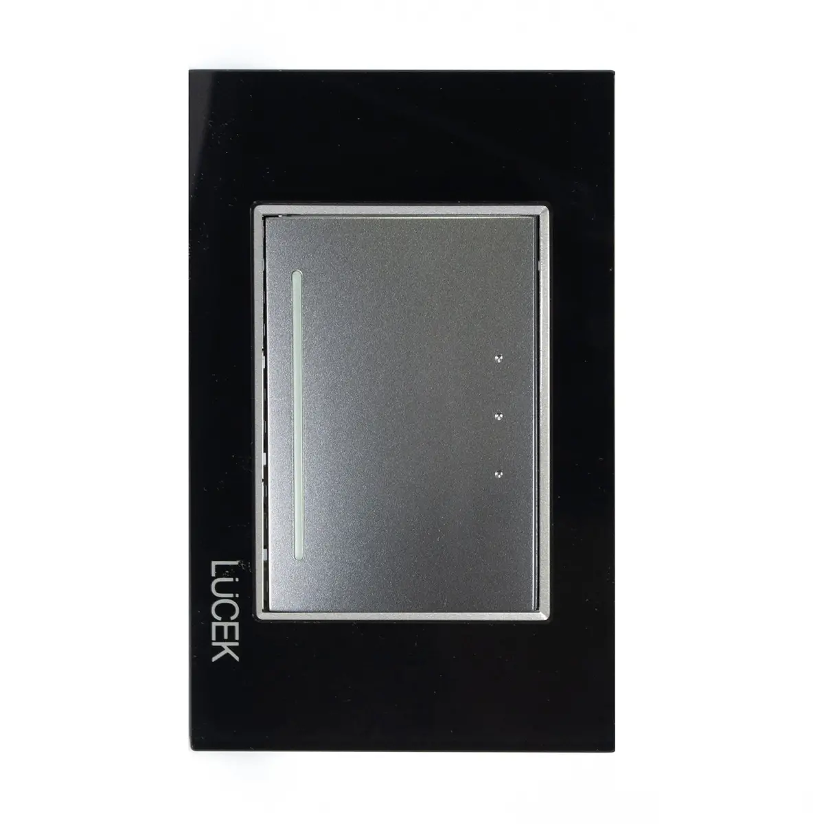 Placa Lucek Crystal Apagador Escalera Negro/Negro - La Nueva Eléctrica 1