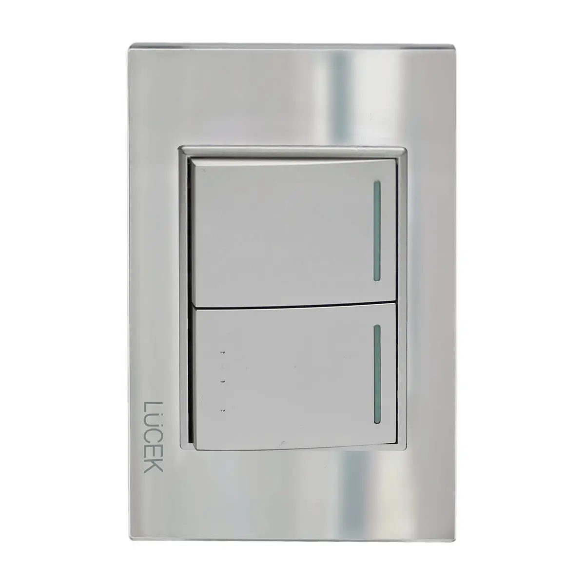 Placa Lucek 1 Apagador Sencillo 1 Apagador Escalera Cristal - La Nueva Eléctrica 1