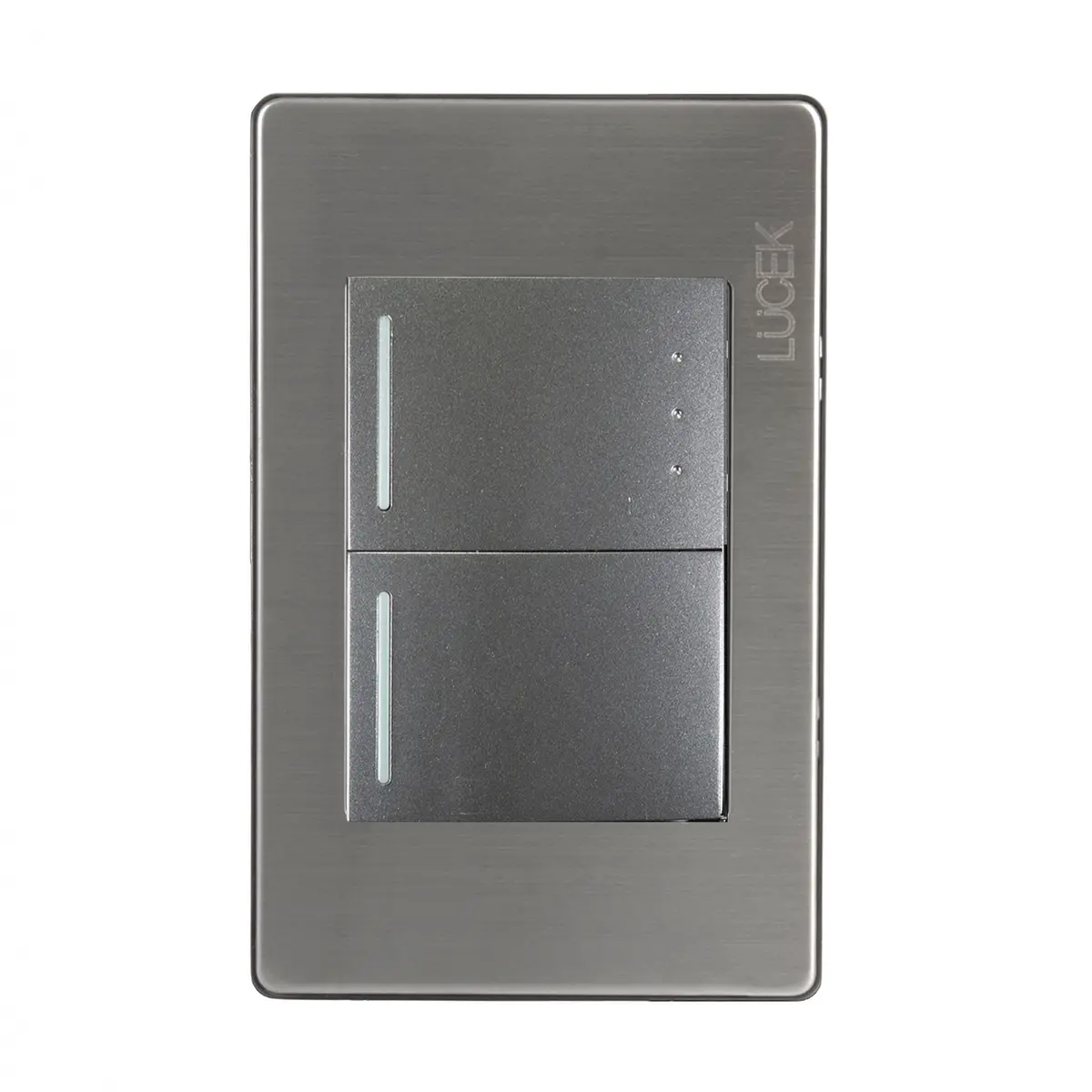 Placa Lucek Metal Apagador Sencillo Apagador Escalera Anonizado - La Nueva Eléctrica 1