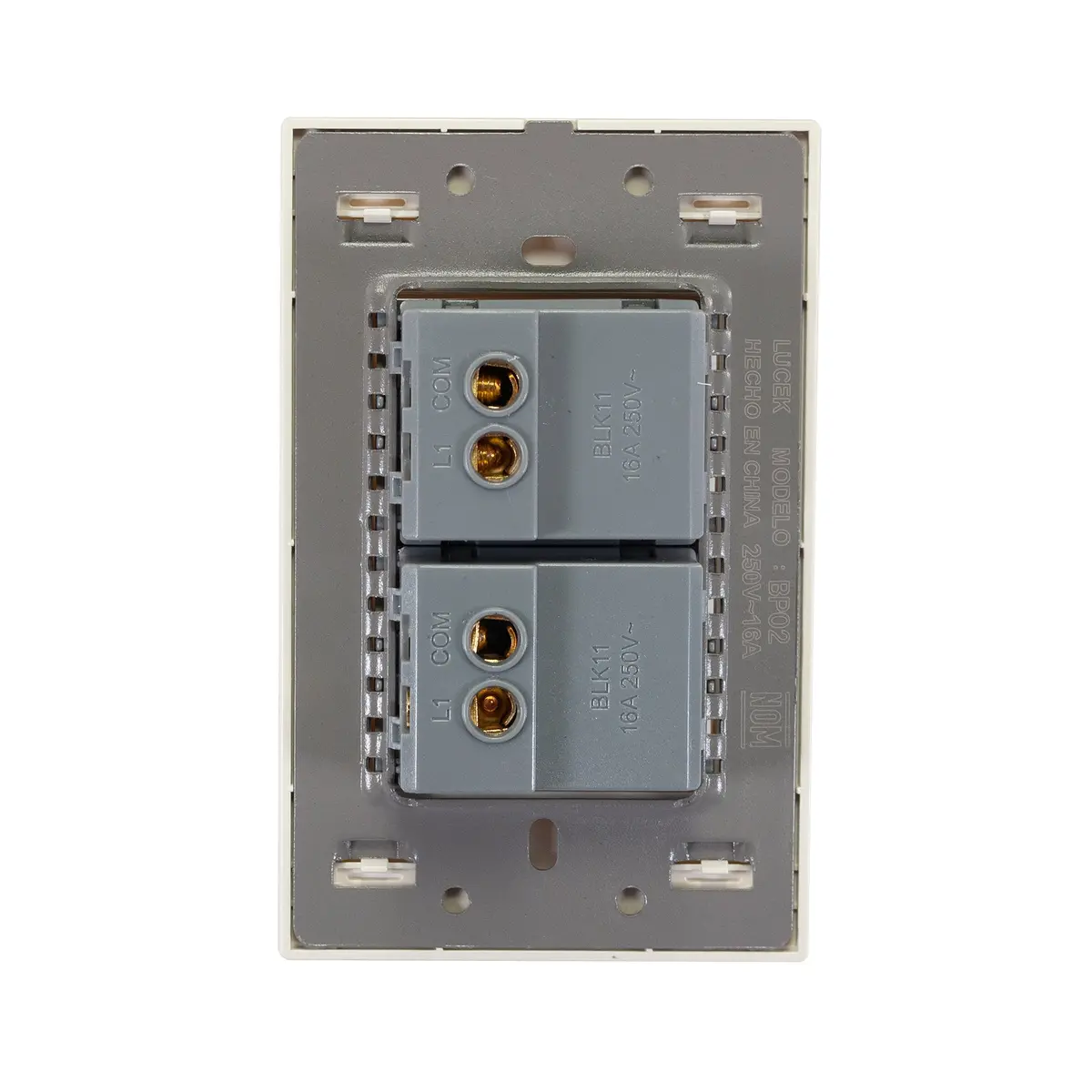 Placa Lucek Colors C/2 Apagadores Sencillos Hueso - La Nueva Eléctrica 2