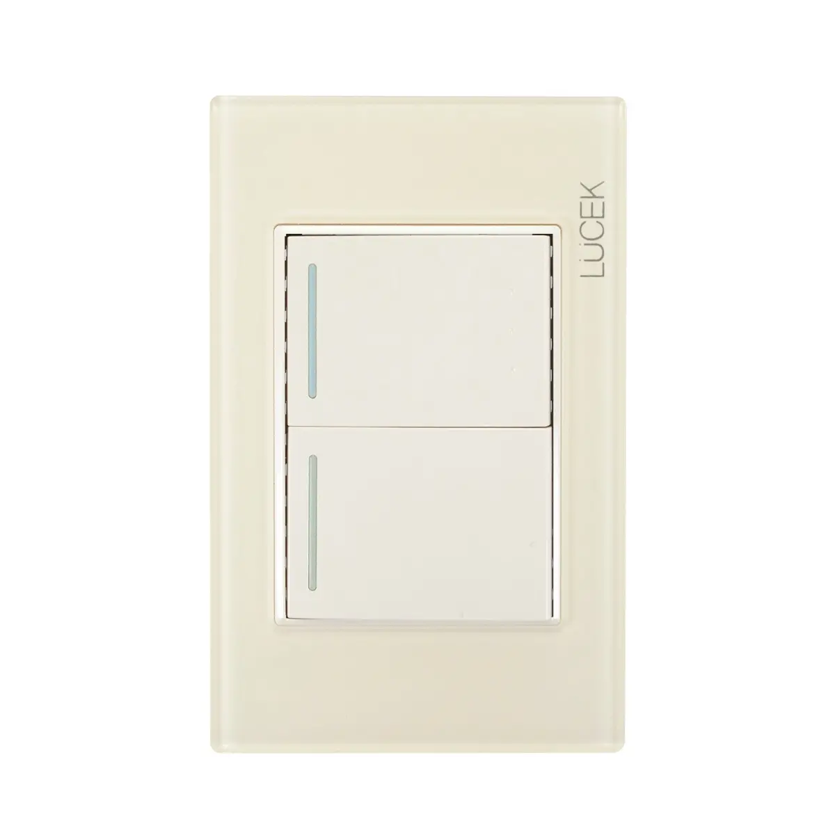 Placa Lucek Colors Apagador Sencillo/Escalera Hueso - La Nueva Eléctrica 1