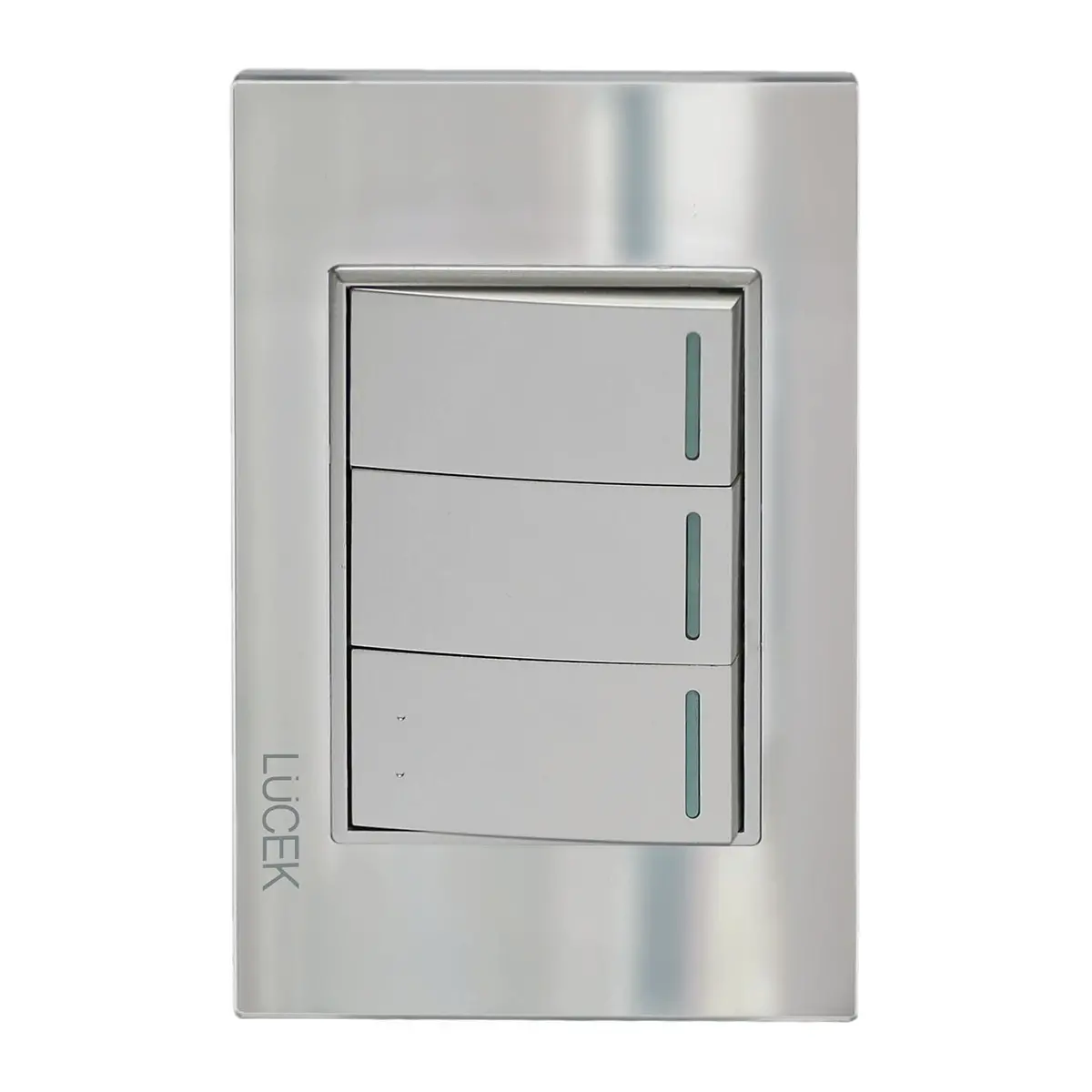 Placa Lucek 2 Apagador Sencillo 1 Apagador Escalera Cristal - La Nueva Eléctrica 1