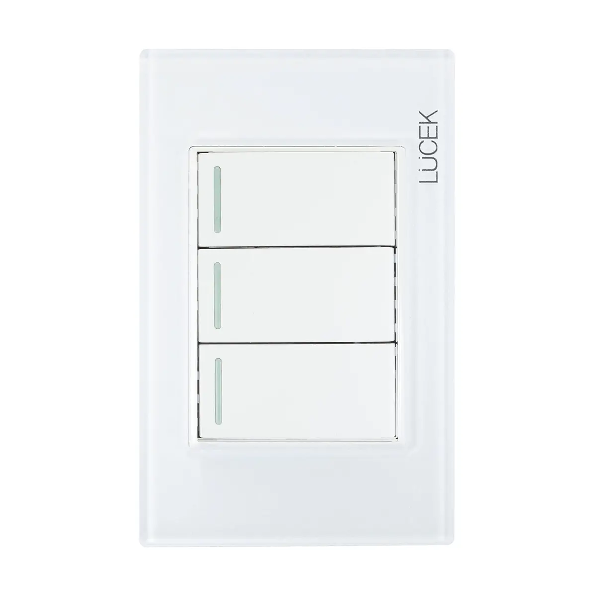 Placa Lucek Colors C/3 Apagadores Sencillo Blanco - La Nueva Eléctrica 1