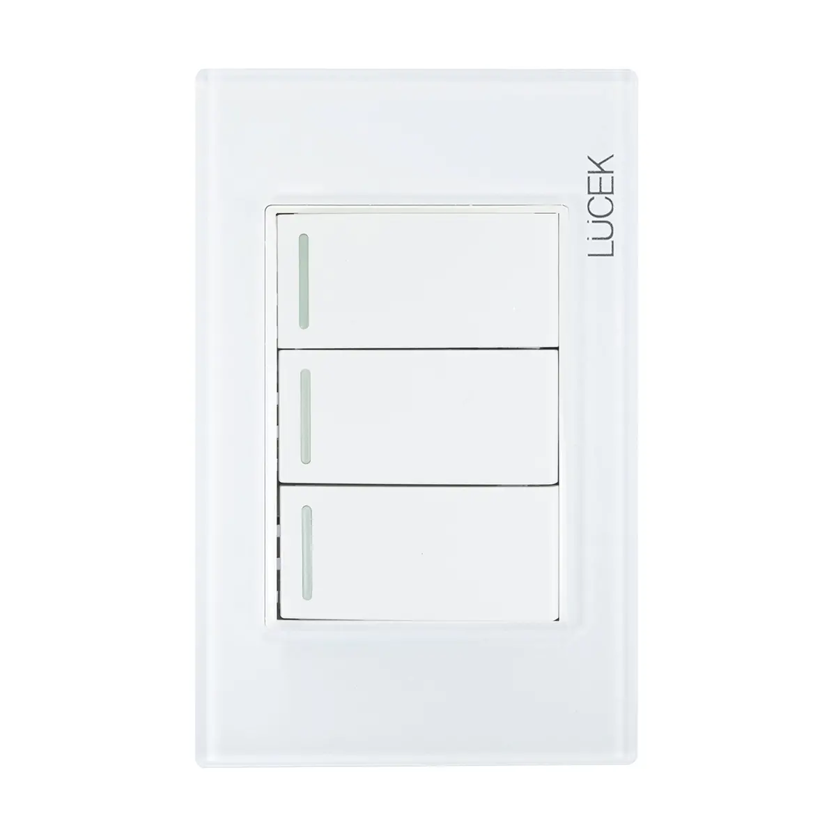 Placa Lucek Colors C/2 Apagadores Sencillos Y Escalera Blanco - La Nueva Eléctrica 1