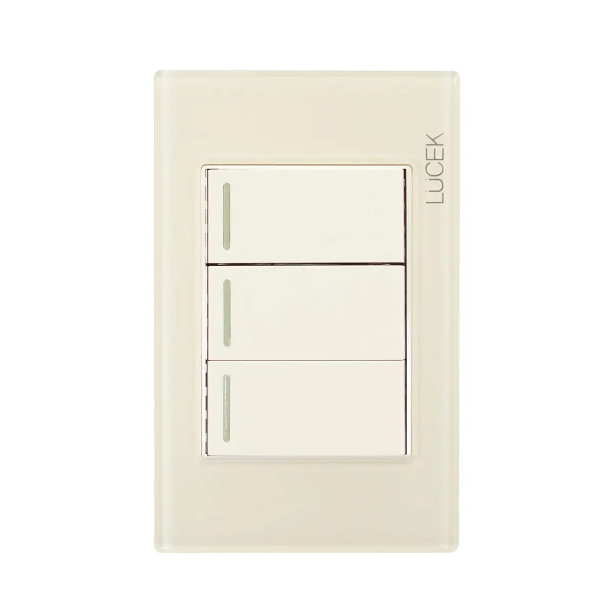 Placa Lucek Colors C/2 Apagadores Sencillos Y Escalera Hueso - La Nueva Eléctrica 1