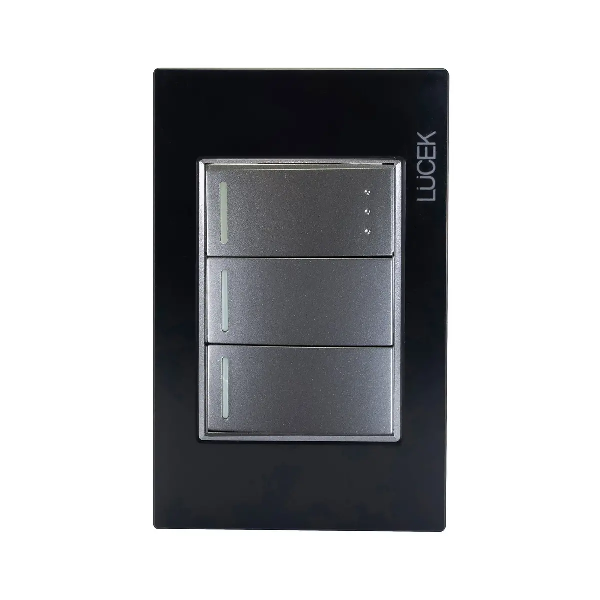 Placa Lucek Colors C/2 Apagadores Sencillos Y Escalera Negro - La Nueva Eléctrica 1