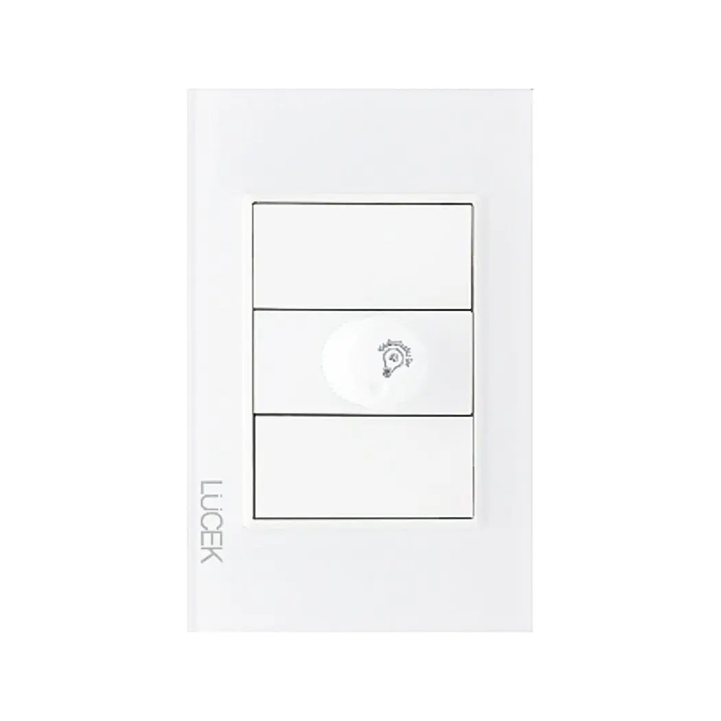Placa Lucek Crystal Dimmer Blanco/Blanco - La Nueva Eléctrica 1